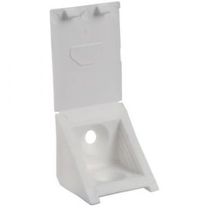 Taquet Plastique équerre cache attaché - 2 Trous - 24 x 23 x 23 mm - Occasion