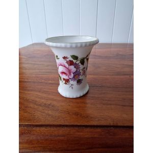 Petit Vase Derby Posies Royal Crown Porcelaine Anglaise Numérotée - Occasion