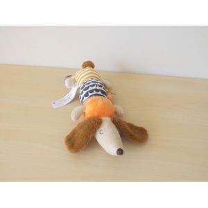 Peluche Doudou Chien Orange Beige Tape À L'oeil - Occasion