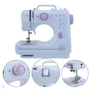 Machine &agrave; coudre &eacute;lectronique d&eacute;butant 12 points ajustables multifonction portable fil et vitesse double avec LED &eacute;clairage vitesse - Occasion