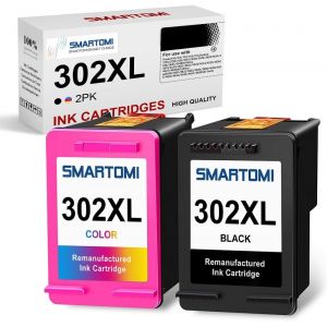 302XL Cartouche d'encre Remplacement pour HP 302XL pour Envy 4520 4522 4523 4524 4527 Deskjet 3630 3633 3634 3636 3639 1110 2130 OfficeJet 3830 3831 3833 3834 4656 (1 Noir +1 Couleur) - Occasion