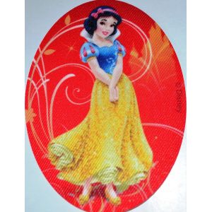 Princesse Blanche Neige Ecusson Patch Thermocollant Ovale Princesses Disney 2022j - Occasion