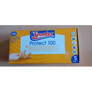 Gants en vinyle sans poudre Spontex Protect 100 - Taille S 6,5 - Occasion