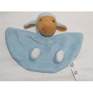 Mouton agneau artimport bleu marron doudou 17 cm - Occasion