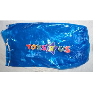 Sac De Plage Bleu En Plastique "Toys"R"Us" Avec Bandoulière - 42cm de long sur 26,5 cm de largeur (diamètre d'ouverture 18 cm) - Occasion