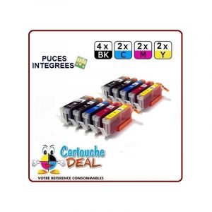 CANON PGI-550 CLI-551 : Lot 10 cartouches compatible pour Pixma IP7250 IP8750 IX6850 MX725 MX925 MG5450 MG5450S PGI550 CLI551 - Occasion