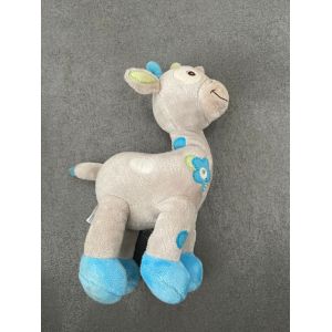 Peluche Doudou Girafe Grise Et Bleu Arthur Et Lola - Occasion