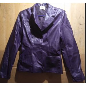 Veste Courte Femme - " Pimkie " - En Coton Enduit - Violet - Taille 38 - Occasion