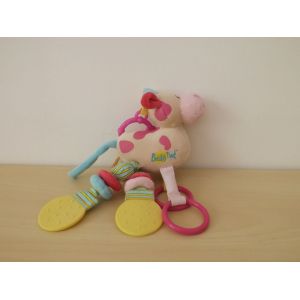 Doudou Vache Rose Anneau Baby Nat - Occasion