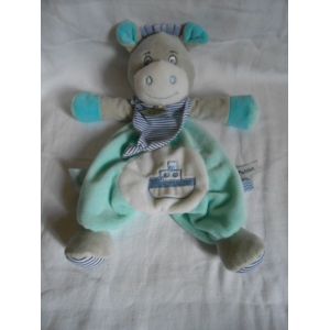 Doudou Zebre Cheval Ane Picotin Petit Matelot Baby Nat Bleu Blanc Bateau Peluche Marin Babynat Bn0183 Bn 0183 - Occasion