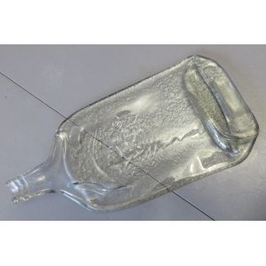 Plateau &Agrave; Fromage En Forme De Bouteille En Verre Aplatie - Occasion