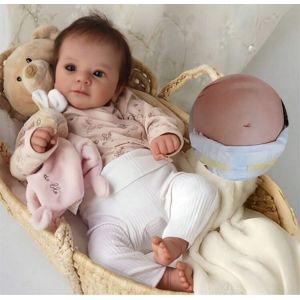 Poupée Reborn Réaliste Fille Nouveau-né Vrai Poupée De Bébé Yeux Ouvert 50cm - Occasion