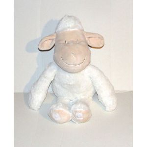 Doudou Mouton Blanc Atmosphera For Kids - Peluche Mouton A Scratch 43 Cm - Occasion