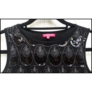 Robe Noire De Soirée Brillante René Derhy Taille Xs - 12 / 14 Ans - Occasion