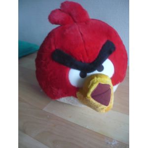 Peluche oiseau rouge - peluche ANGRY BIRDS (23 cm X 23 cm ) - 100 % polyester - Occasion