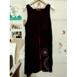 Robe Rouge Voile Noir 40 L Desigual. - Occasion