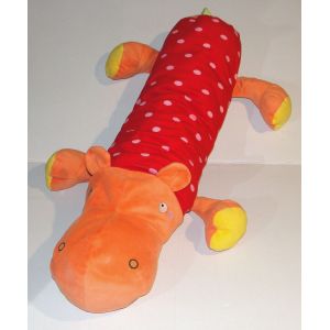 Hippopotame ikea ou cochon Rouge Orange - Coussin Doudou Peluche traversin Ikea Barnlig Flodhast 76 Cm - Occasion