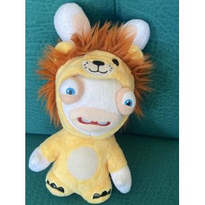 Peluche doudou lapins cr&eacute;tins GIPSY Ubisoft d&eacute;guis&eacute; lion jaune 19/25 cm - Occasion