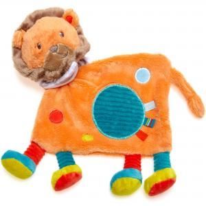 Doudou Plat Peluche Lion Junble Kiabi Simba Toys Benelux Orange Bleu Turquoise Marron Jaune Multicolore Naissance Bebe Mixte Jouet Eveil - Occasion
