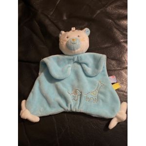 DOUDOU PLAT TIGRE SUCRE D'ORGE TETINOU DOUMOU CHAT BLEU GIRAFE 21CM - Occasion