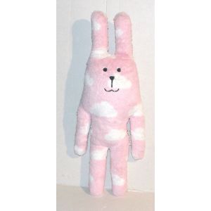 doudou lapin rose nuages craftholic peluche grand format 42 cm - Occasion