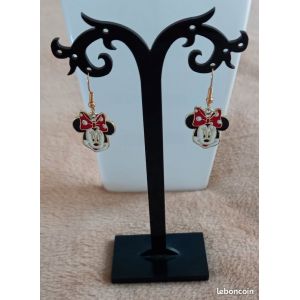 Boucles D'oreilles Minnie Mouse Doré ! - Occasion