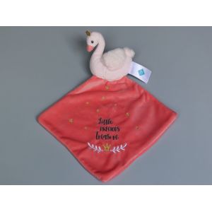 Doudou Cygne Mouchoir Rose Tex Baby - Occasion