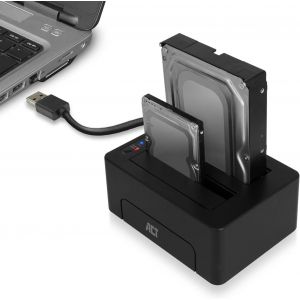 Station D'Accueil Double Disque Dur Usb 3.0 Pour Disque Dur Sata 2,5""/3,5"" - Pr En Charge Du Clonage Hors Ligne - Fonction De Sauvegarde - Ac1504 - Occasion