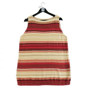 Reconditionn&eacute; - Pull Femme En Lin Rouge - Taille 2xl - Femme - Rouge - Occasion