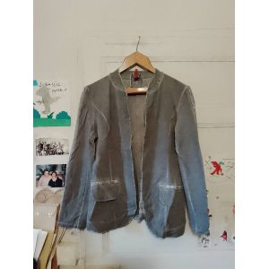 Bol&eacute;ro Gris Bordures Argent&eacute;es 40 L Made In Italy. - Occasion