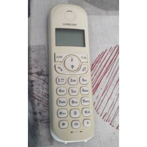 Combin&eacute; seul Logicom Manta 250 blanc et noir au revers pour t&eacute;l&eacute;phone fixe sans fil Manta 250 - Occasion
