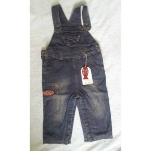 Salopette En Jeans Doublée Coton Pour Garçon Week-End À La Mer - 18 Mois - Neuve - Occasion