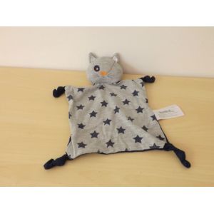 Doudou Chat Gris Bleu Étoiles Tape À L'oeil - Occasion