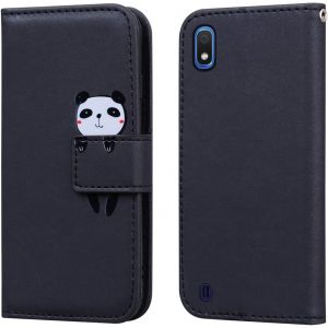 Coque Pour Samsung Galaxy A10, Portefeuille Livre Protection Housse En Cuir 3d Panda Dessin Anim&eacute;, Tenphone Etui Coque Pour Samsung Galaxy A10, Noir - Occasion