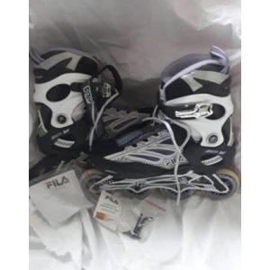 Paire De Rollers Fila Lady Master Blancs Violets &Eacute;tat Ttb - Occasion