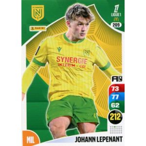 N&deg;209 Lepenant Johann Fc Nantes Carte Jeu Adrenalyn Xl Ligue 1 2025-2026 - Occasion