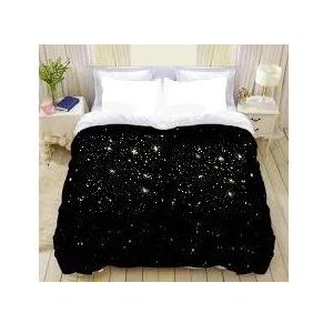 Grande Couverture Noire Velours Vison Xxl Parure D Lit Double Noir Strass Molleton Edredon Large Dessus Jete Lux Literie Linge Chambre Scintillant Diamant Brillants 2 Housses Oreillers Réversible Chic - Occasion