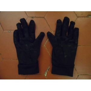 Gants D'&eacute;quitation Polyester Noir Picots Triangles Fouganza - Occasion