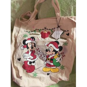 GRAND SAC EN TOILE DISNEY MICKEY MINNIE NOEL - - Occasion