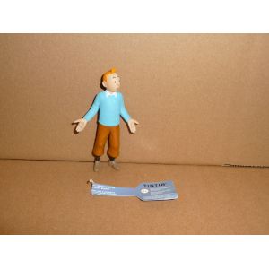 Figurine Tintin En Pvc - Tintin Pull Bleu- Moulinsart - Occasion
