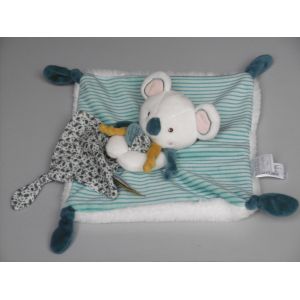 Doudou Et Compagnie Koala Yoca Plat Bleu Vert Blanc Jaune - Occasion