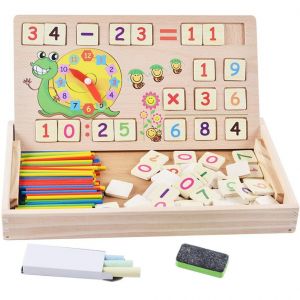 Bo&icirc;te D'Apprentissage Des Maths Montessori, Jeu De Chiffres Avec Dessin, Planche En Bois, Jouet &Eacute;ducatif Pour Enfants De 4, 5 Et 6 Ans - Occasion