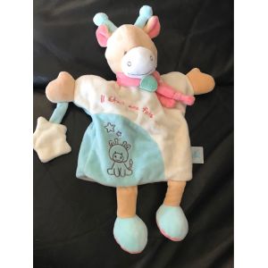 Doudou Babynat Girafe Blanc Il Était Une Fois Marionnette Étoile - Blanc 30cm - Occasion