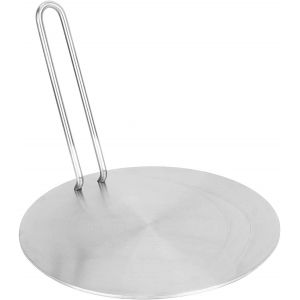 Adaptateur de plaque à induction pour diffuseur de chaleur avec convertisseur en acier inoxydable, accessoires de plaque de cuisinière électrique à gaz adaptés à un usage domestique (22 cm) - Occasion