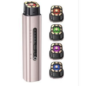 Appareil Visage Radiofr&eacute;quence Appareil Beaut&eacute; Massage, Ems Et Massage Facial, Luminoth&eacute;rapie Led &Agrave; 5 Couleurs, Att&eacute;nue Les Rides Et Les Ridules（Rose) - Occasion