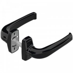 Poign&eacute;es sur rosaces - aluminium noir RAL 9005 - Chrystal LA CROIS&Eacute;E DS - Occasion