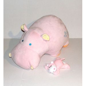 Peluche Hippopotame Rose Sunflower 40 Cm Avec Doudou Hippos Bébé Munecas Arias - Occasion