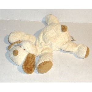 doudou chien beige marron peluche baby nat - Occasion