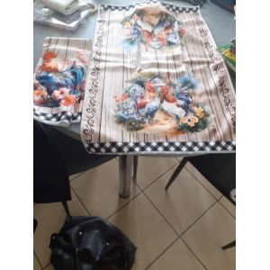 Lot De 2 Torchons Vaisselle Motif "Poule" Multicolore Neuf - Occasion