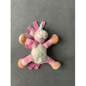 Doudou Peluche Bengy Licorne Rose Âne Petit Model - Occasion